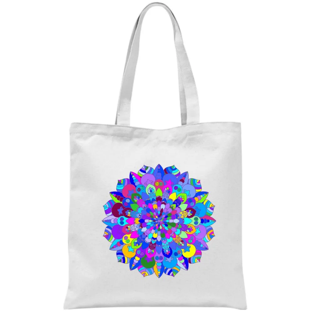 Hand-Drawn Mandala Art Cotton Bag - Mandala Art Design