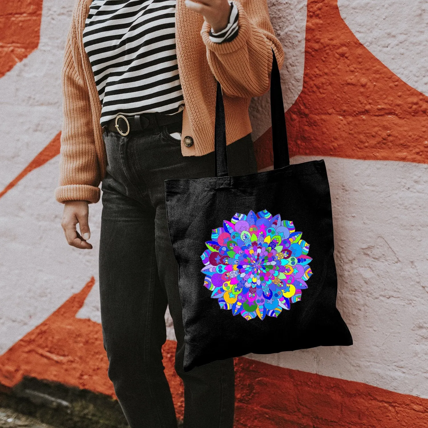 Hand-Drawn Mandala Art Cotton Bag - Mandala Art Design