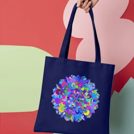 Hand-Drawn Mandala Art Cotton Bag - Mandala Art Design