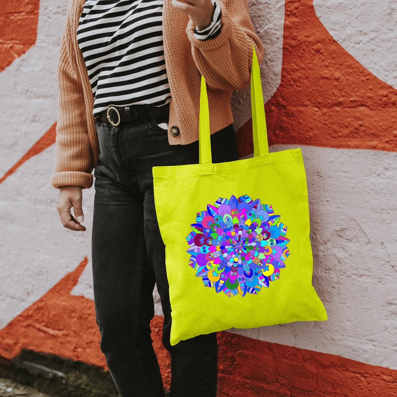 Hand-Drawn Mandala Art Cotton Bag - Mandala Art Design