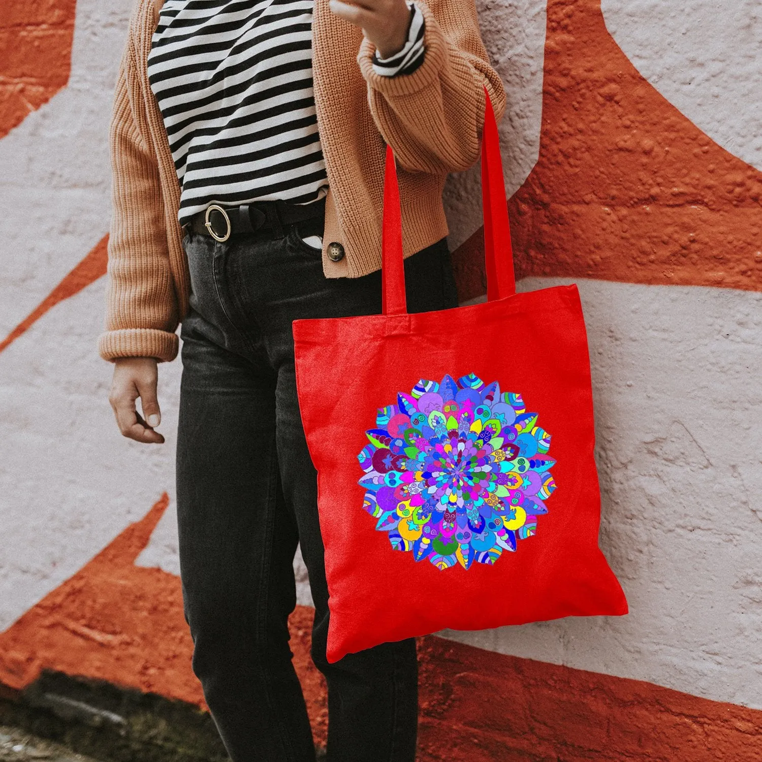 Hand-Drawn Mandala Art Cotton Bag - Mandala Art Design