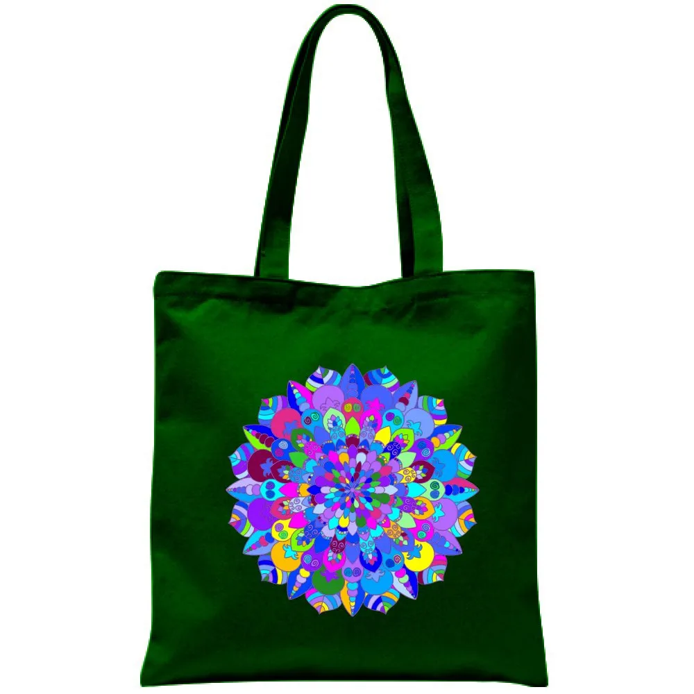 Hand-Drawn Mandala Art Cotton Bag - Mandala Art Design