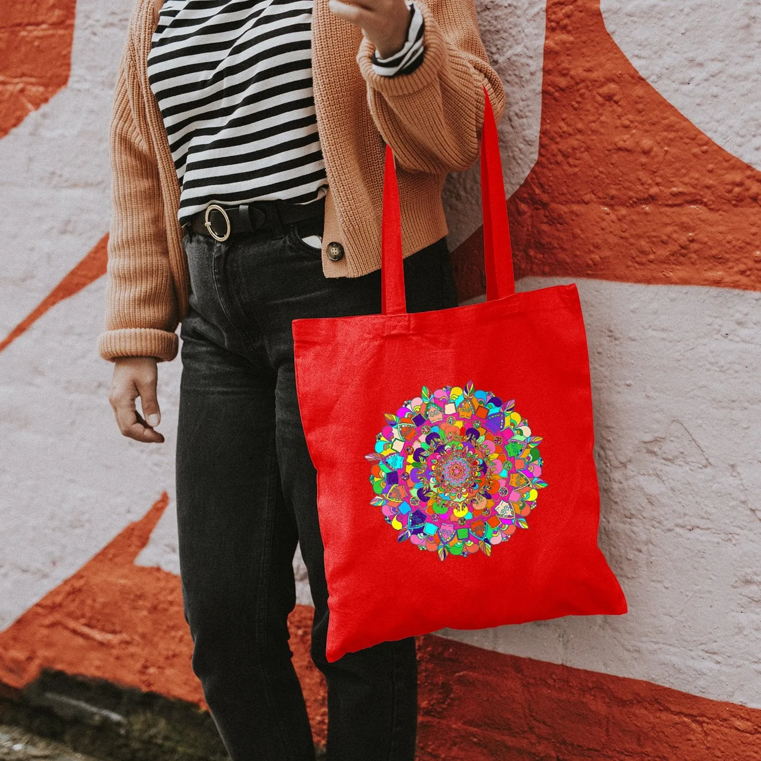 Hand-Drawn Mandala Art Cotton Bag - Stunning Design