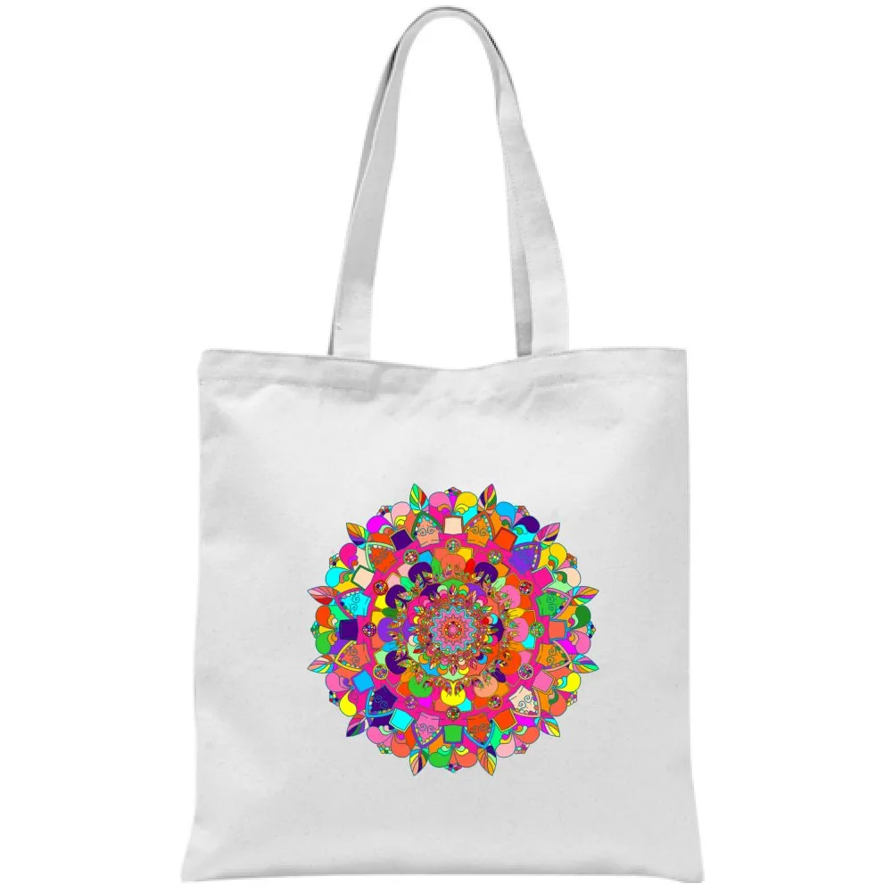 Hand-Drawn Mandala Art Cotton Bag - Stunning Design