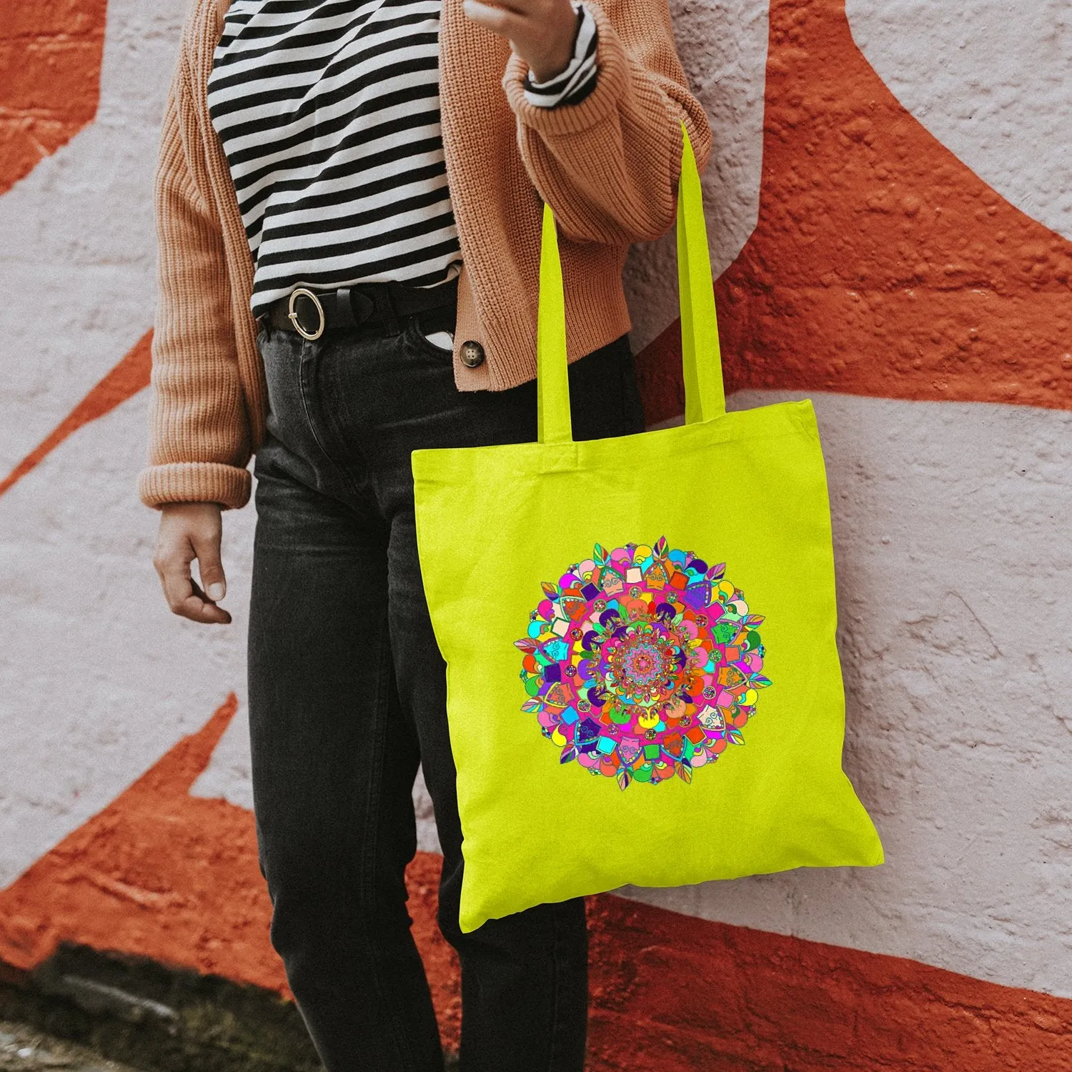 Hand-Drawn Mandala Art Cotton Bag - Stunning Design