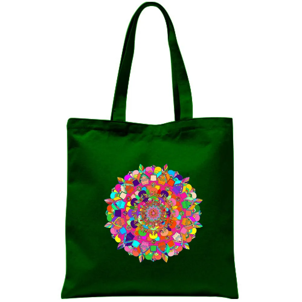 Hand-Drawn Mandala Art Cotton Bag - Stunning Design