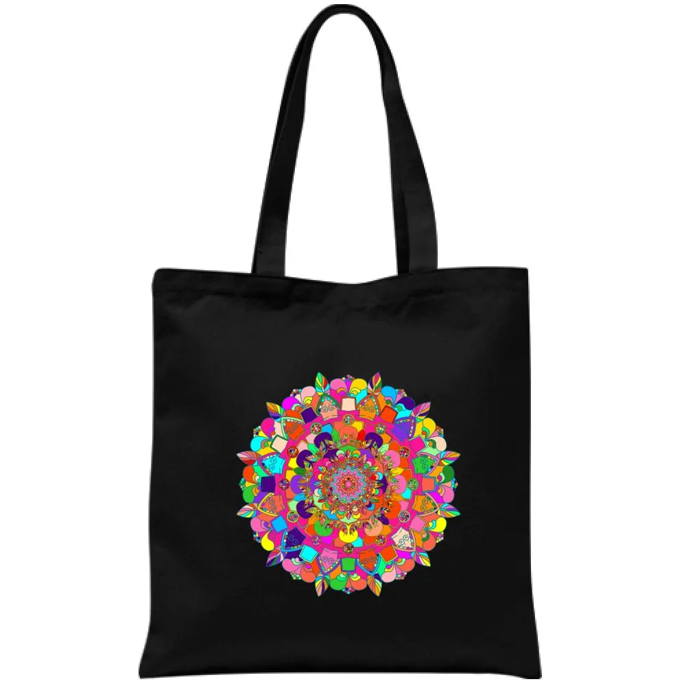 Hand-Drawn Mandala Art Cotton Bag - Stunning Design