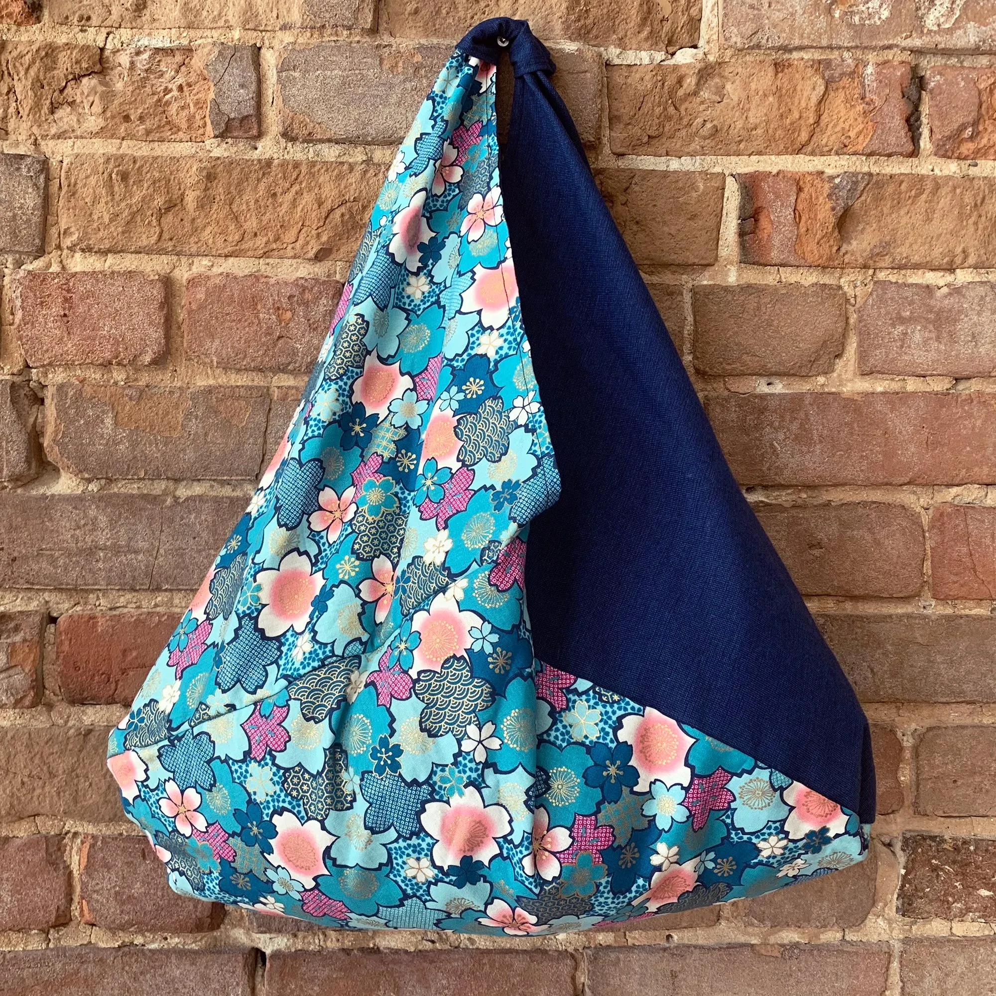 *Handmade* Origami bag | Market bag | Sakura (Teal)