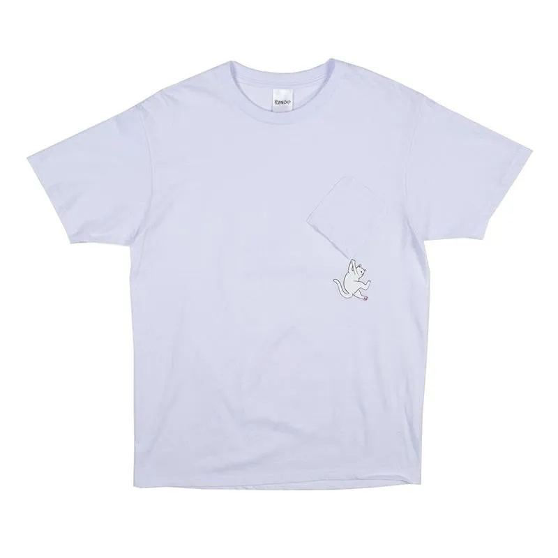 Hang In There Nermal Pocket Tee (White)