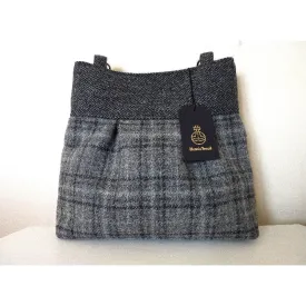 Harris Tweed Bag - Arncliffe Shoulder Bag - Grey Check