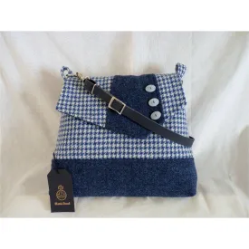 Harris Tweed Bag - Attleborough Shoulder Bag - Blue & Natural