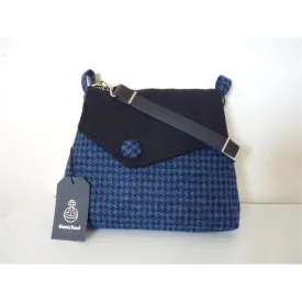 Harris Tweed Bag - Austwick Shoulder Bag - Blue & Black