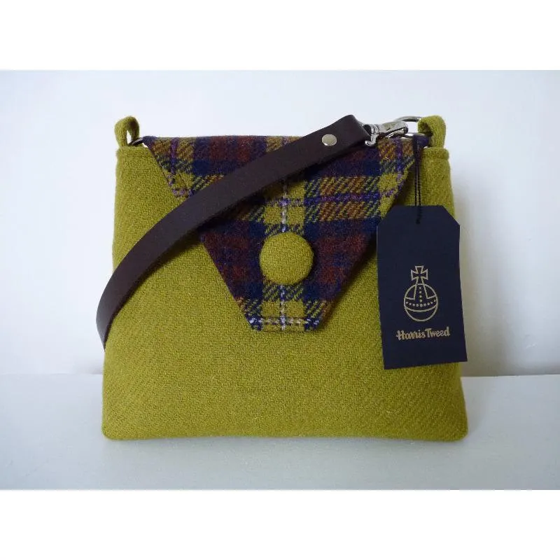 Harris Tweed Bag - Langthwaite Shoulder Bag - Acid Green