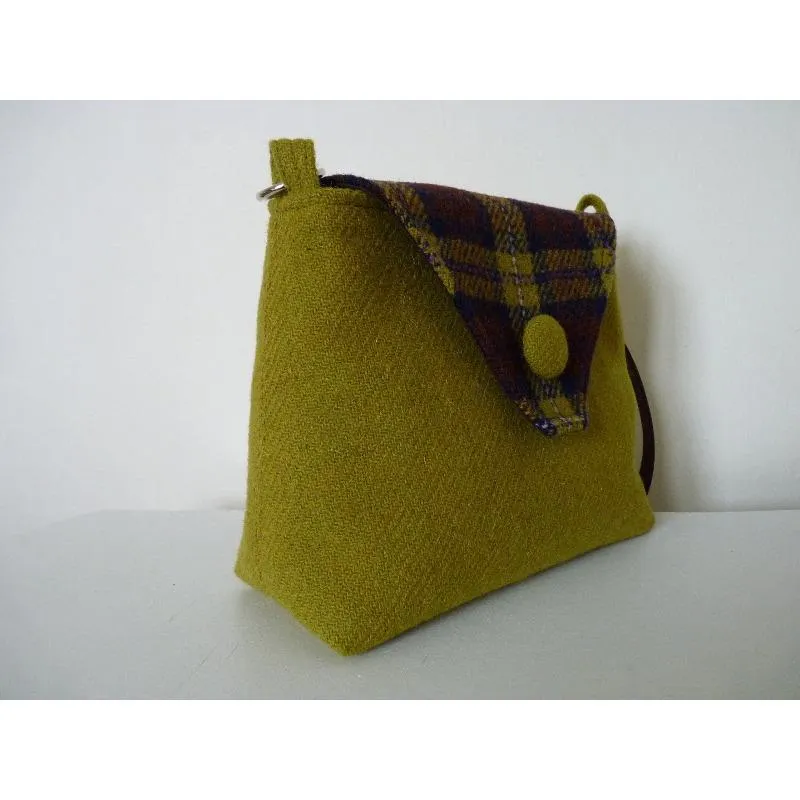 Harris Tweed Bag - Langthwaite Shoulder Bag - Acid Green