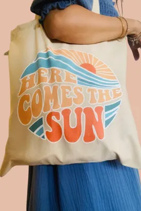 Here Comes The Sun Organic Tote Bag