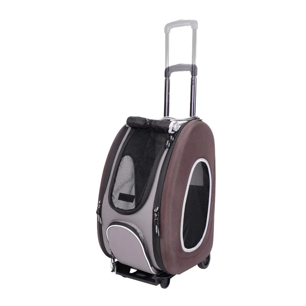 Ibiyaya 5-1 Combo Eva Pet Carrier/Pram/Stroller Chocolate.