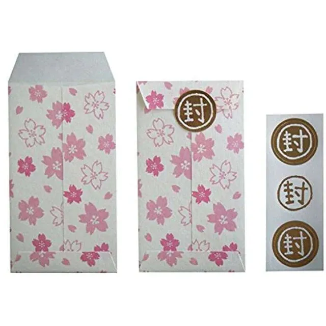 Optimized Title: Premium Iyowashi Sakura Envelope with Delicate Cherry Blossom Design