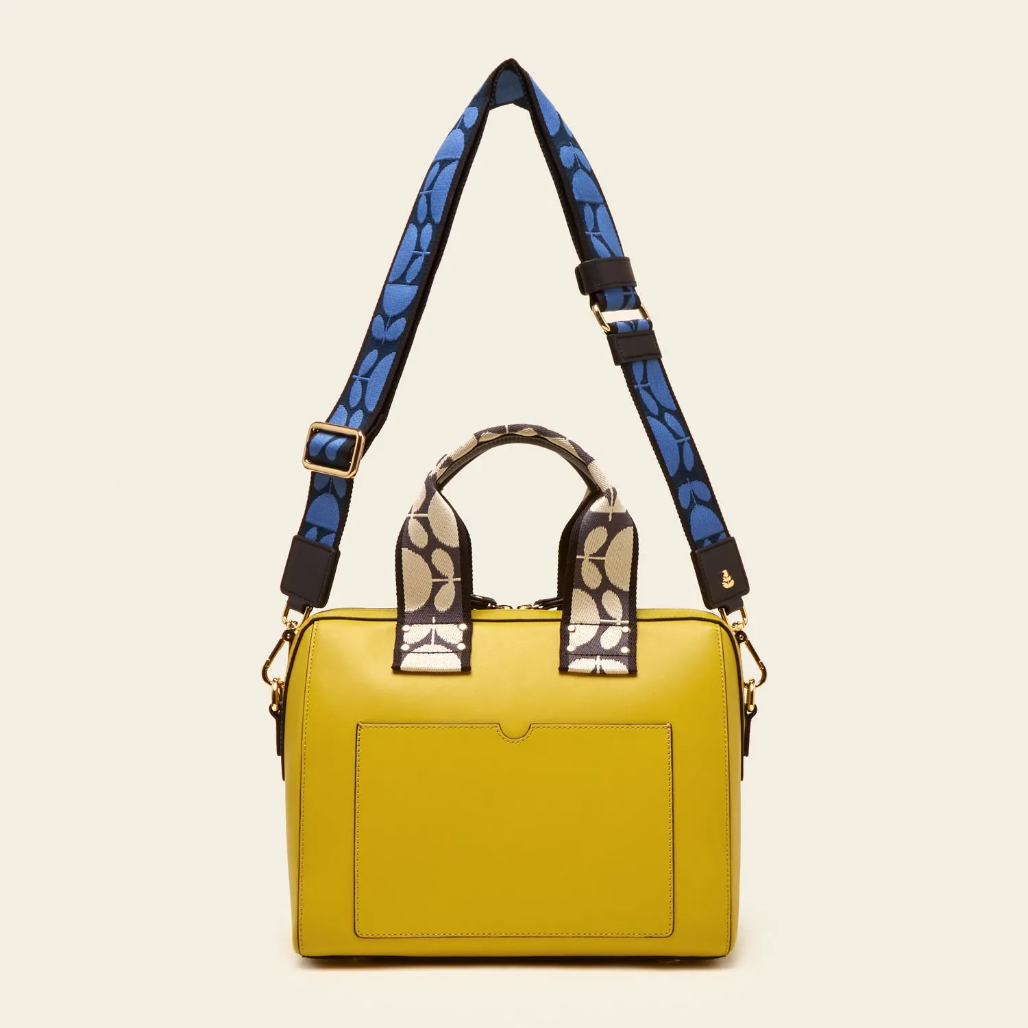 Large Iris Handbag - Embossed Yellow