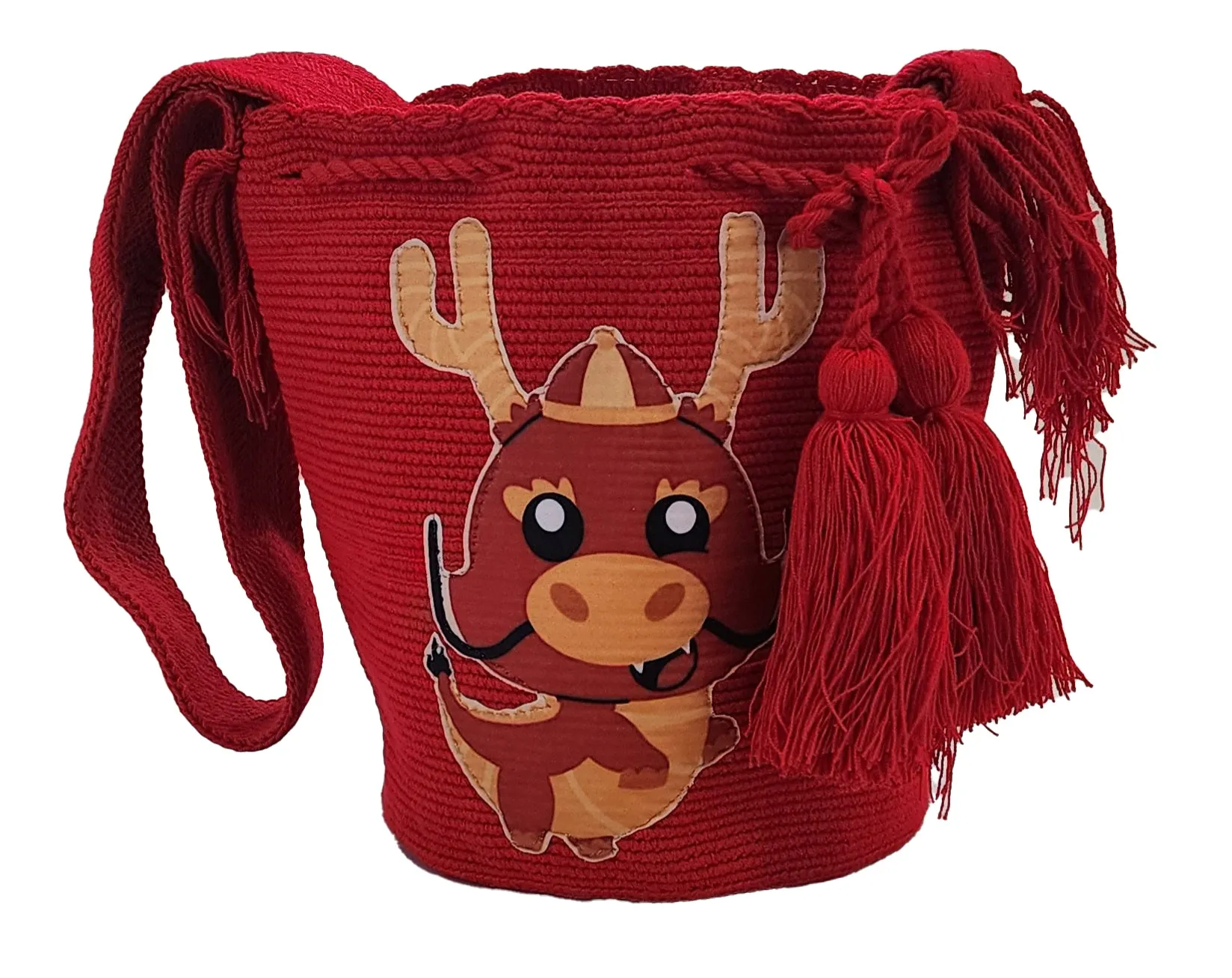 Livia Large Wayuu Bag with Applique