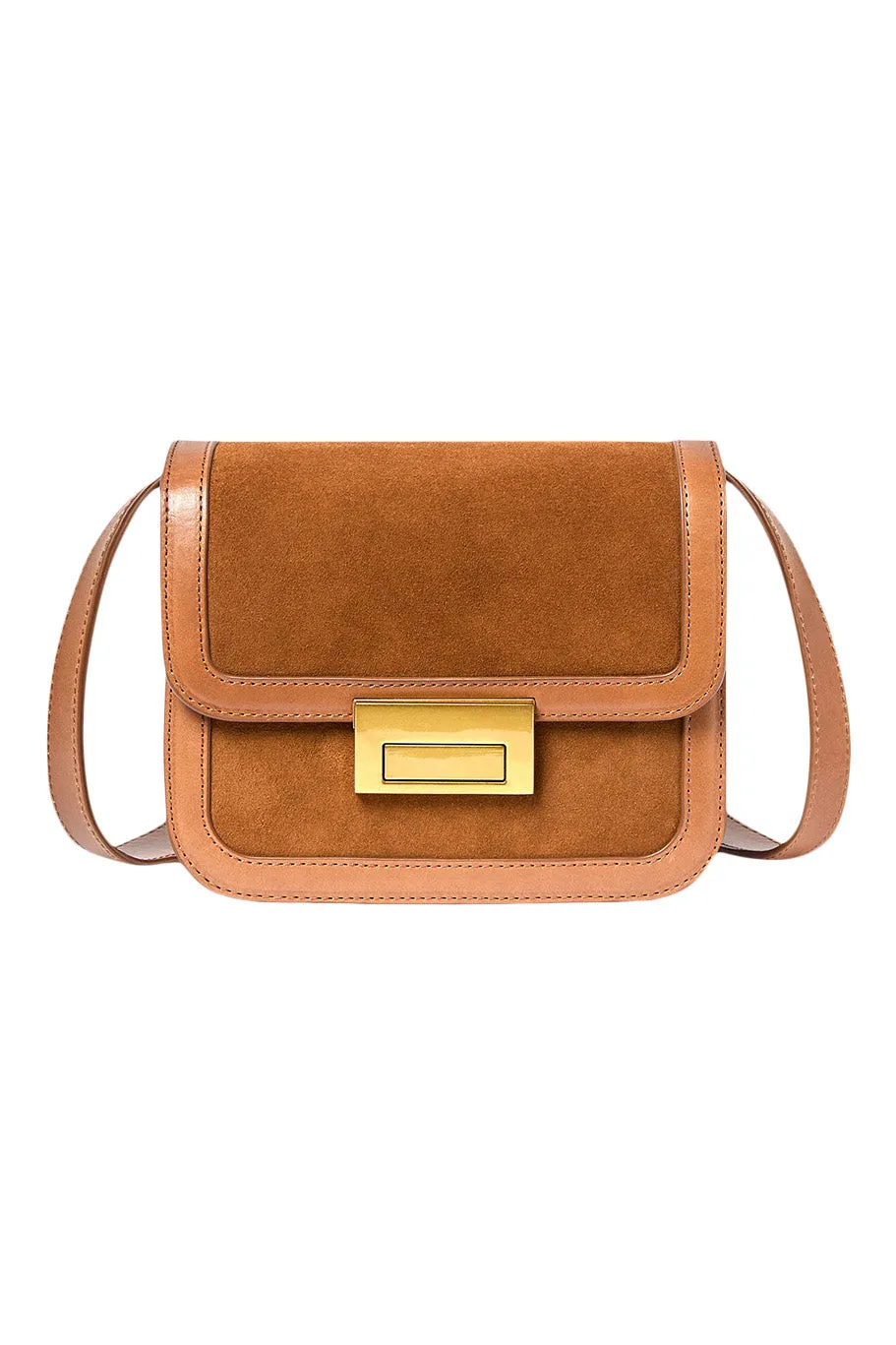 Loeffler Randall Desi Crossbody Bag with Lock in Cacao