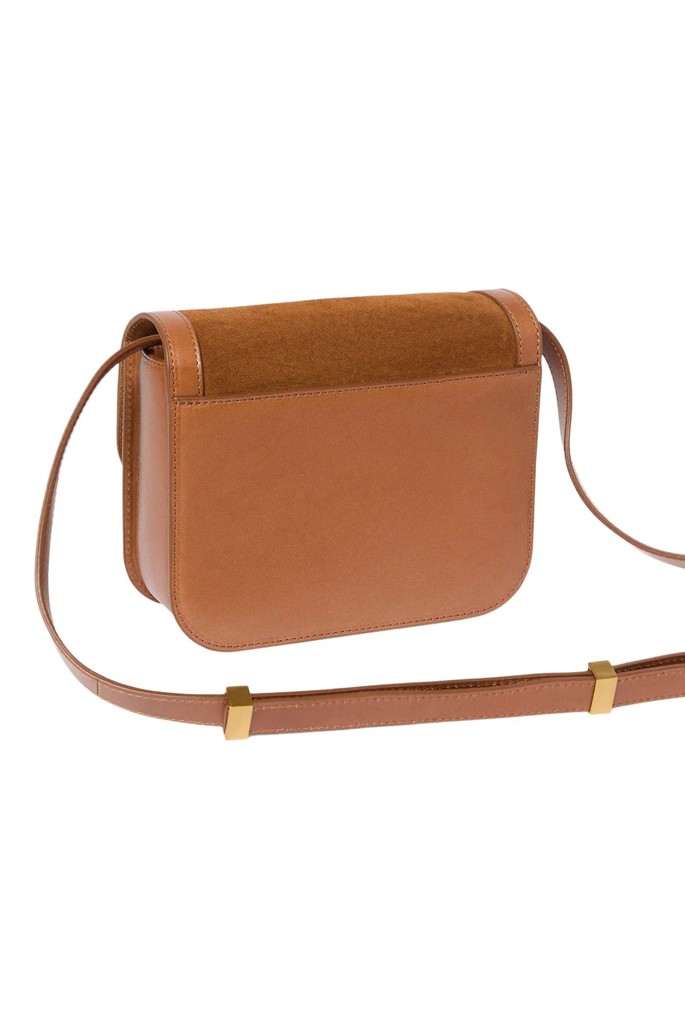 Loeffler Randall Desi Crossbody Bag with Lock in Cacao