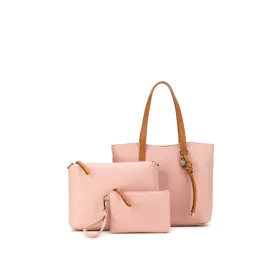 Lucia 3 Piece Handbag Set Pink