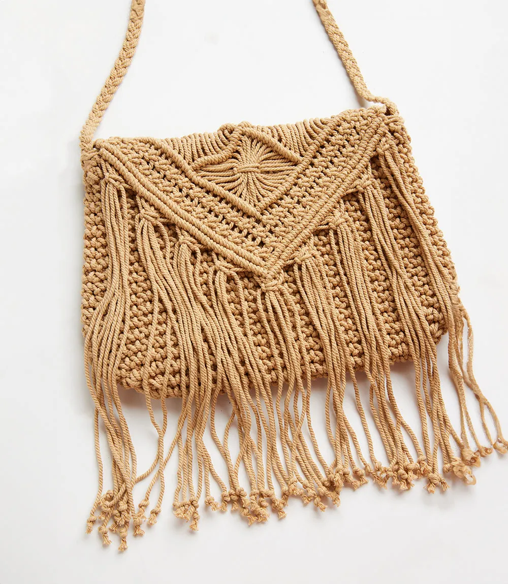 Macrame Crossbody Bag