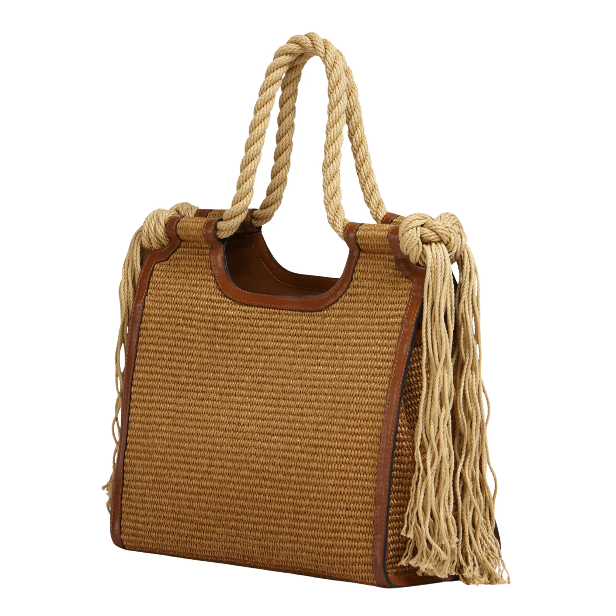 Marcel Raffia Fringe Tote