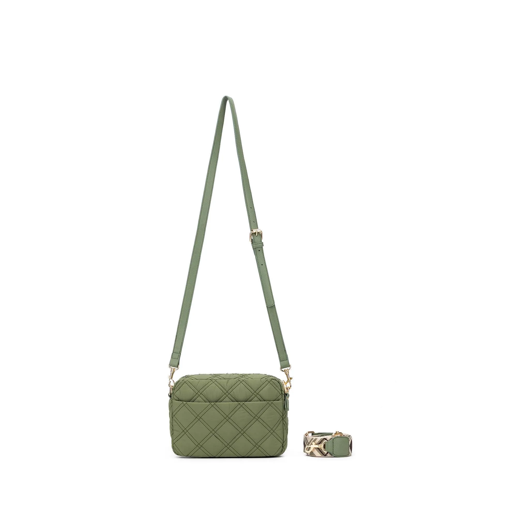 Melrose Quilted Khaki Raven Bag