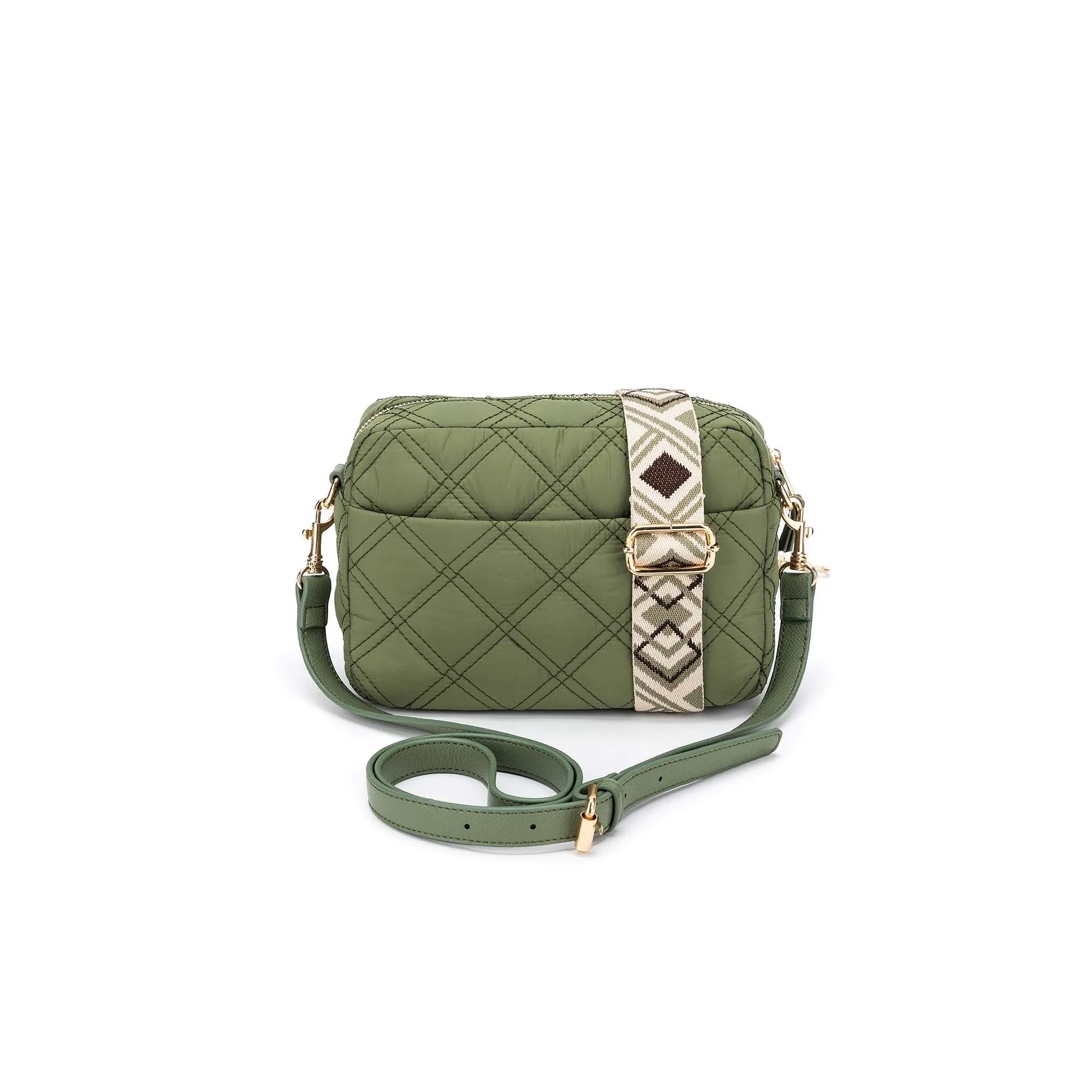 Melrose Quilted Khaki Raven Bag