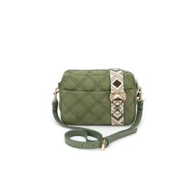 Melrose Quilted Khaki Raven Bag