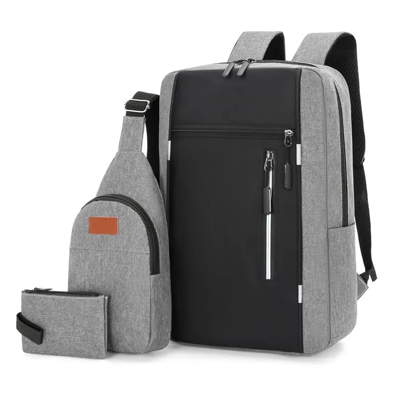 Men Casual Waterproof School Rucksack Bag Polyester Laptop Backpack | 7001