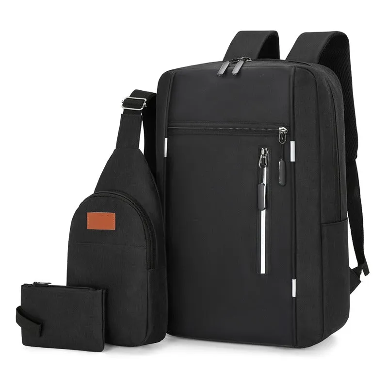 Men Casual Waterproof School Rucksack Bag Polyester Laptop Backpack | 7001