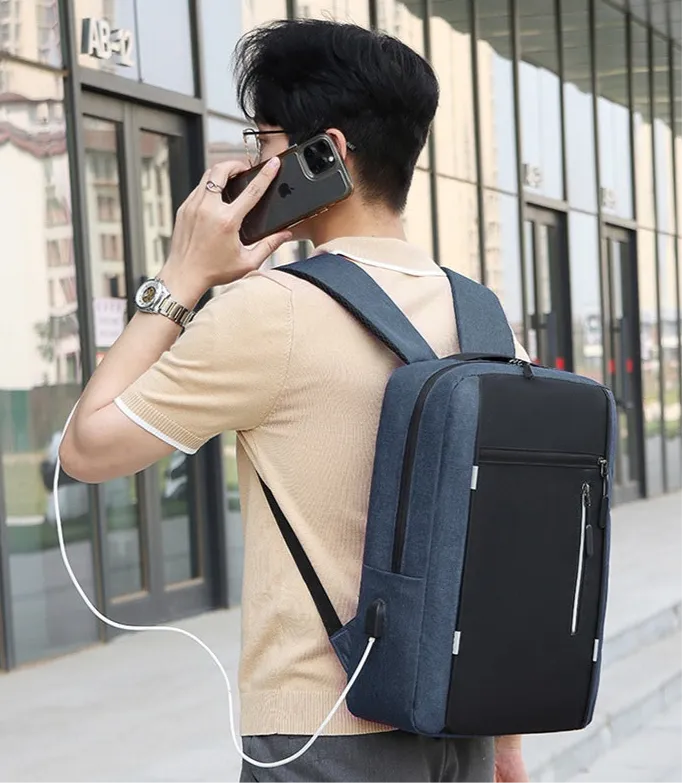 Men Casual Waterproof School Rucksack Bag Polyester Laptop Backpack | 7001