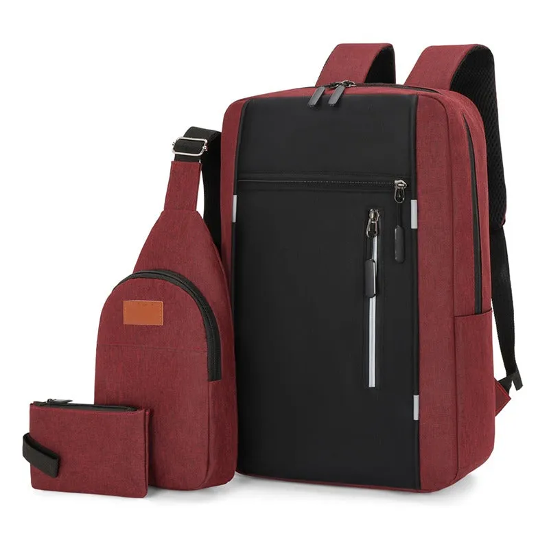 Men Casual Waterproof School Rucksack Bag Polyester Laptop Backpack | 7001