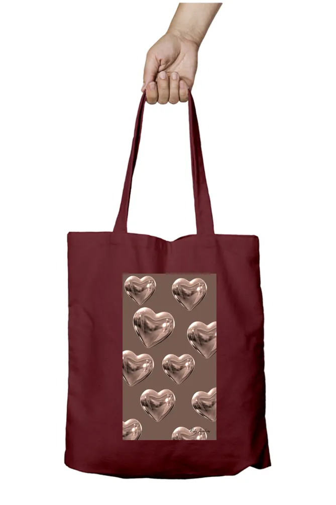 Metallic Hearts Tote Bag