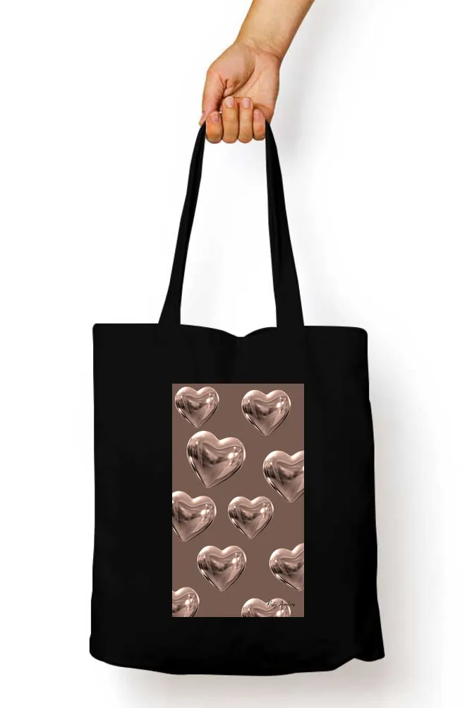 Metallic Hearts Tote Bag