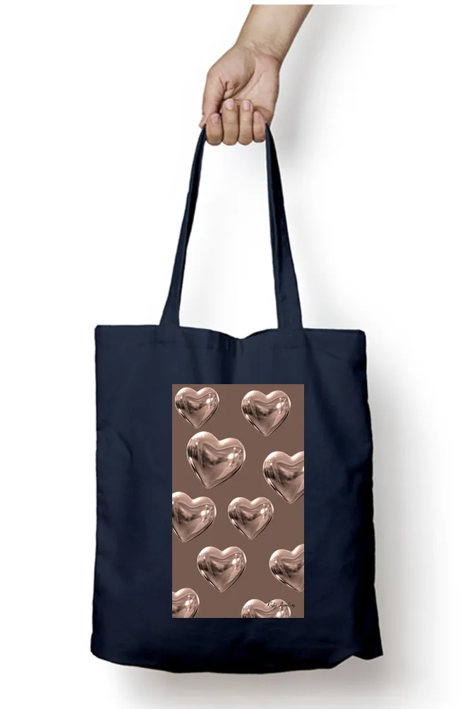 Metallic Hearts Tote Bag