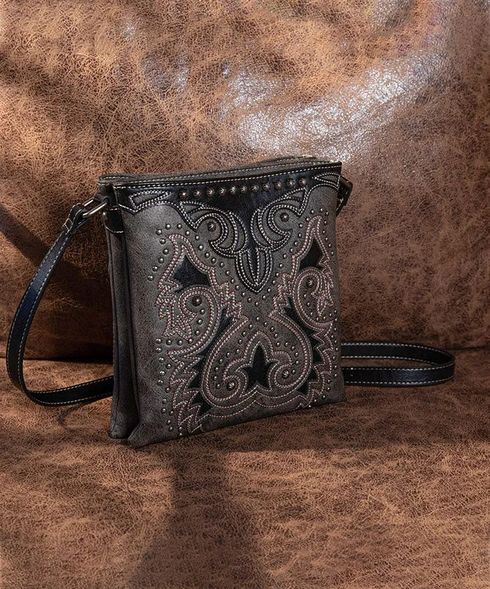 Montana West Cut-Out Boot Scroll Concealed Carry Crossbody