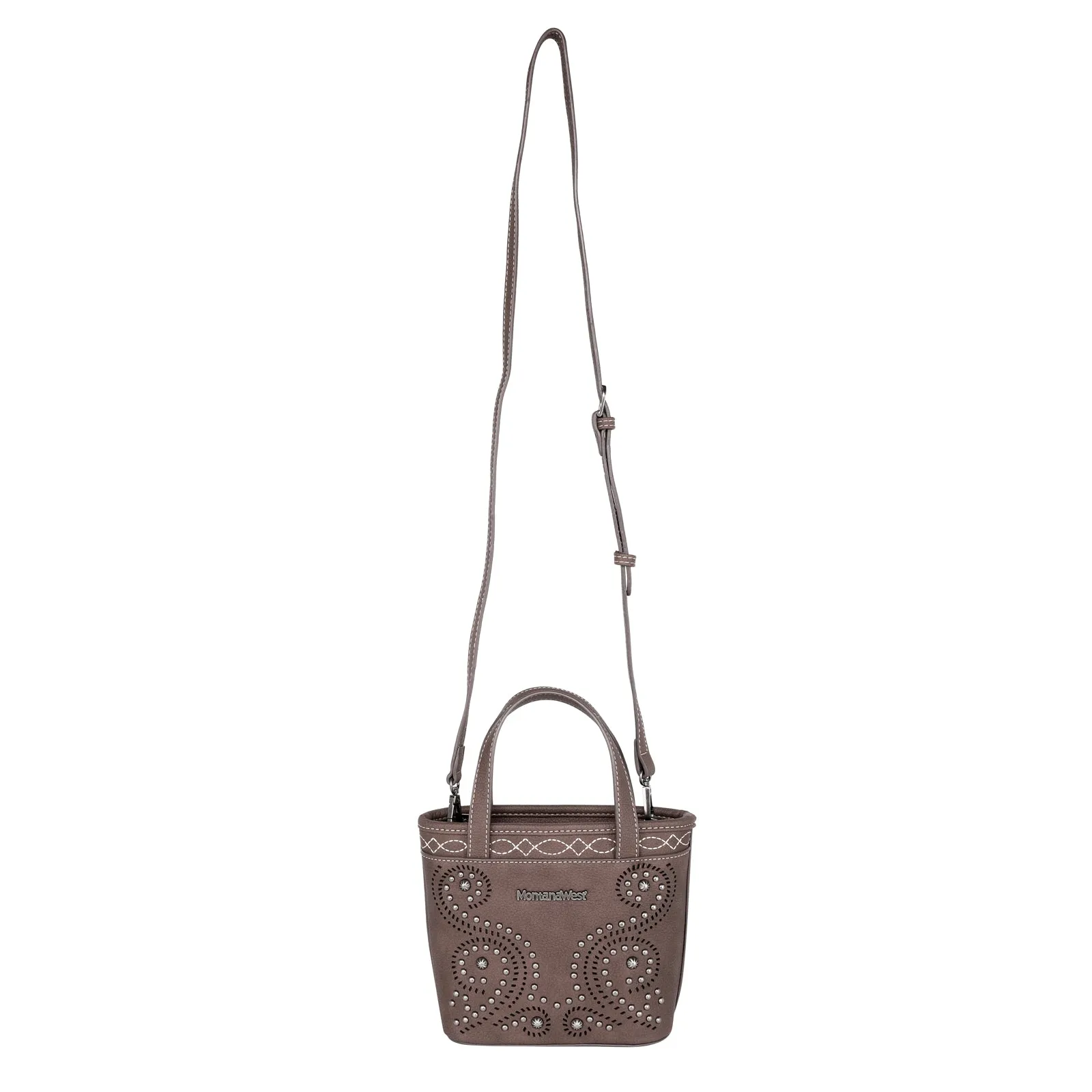 Montana West Laser Cut-out Swirl Crossbody Mini Tote