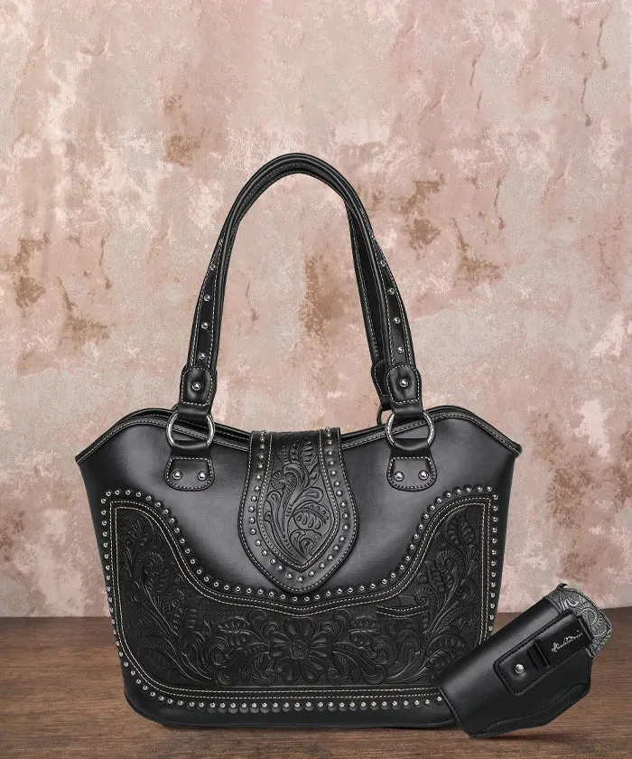 Montana West Tooling Studded Concealed Carry Handbag