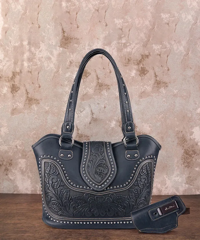 Montana West Tooling Studded Concealed Carry Handbag