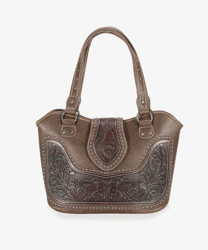 Montana West Tooling Studded Concealed Carry Handbag