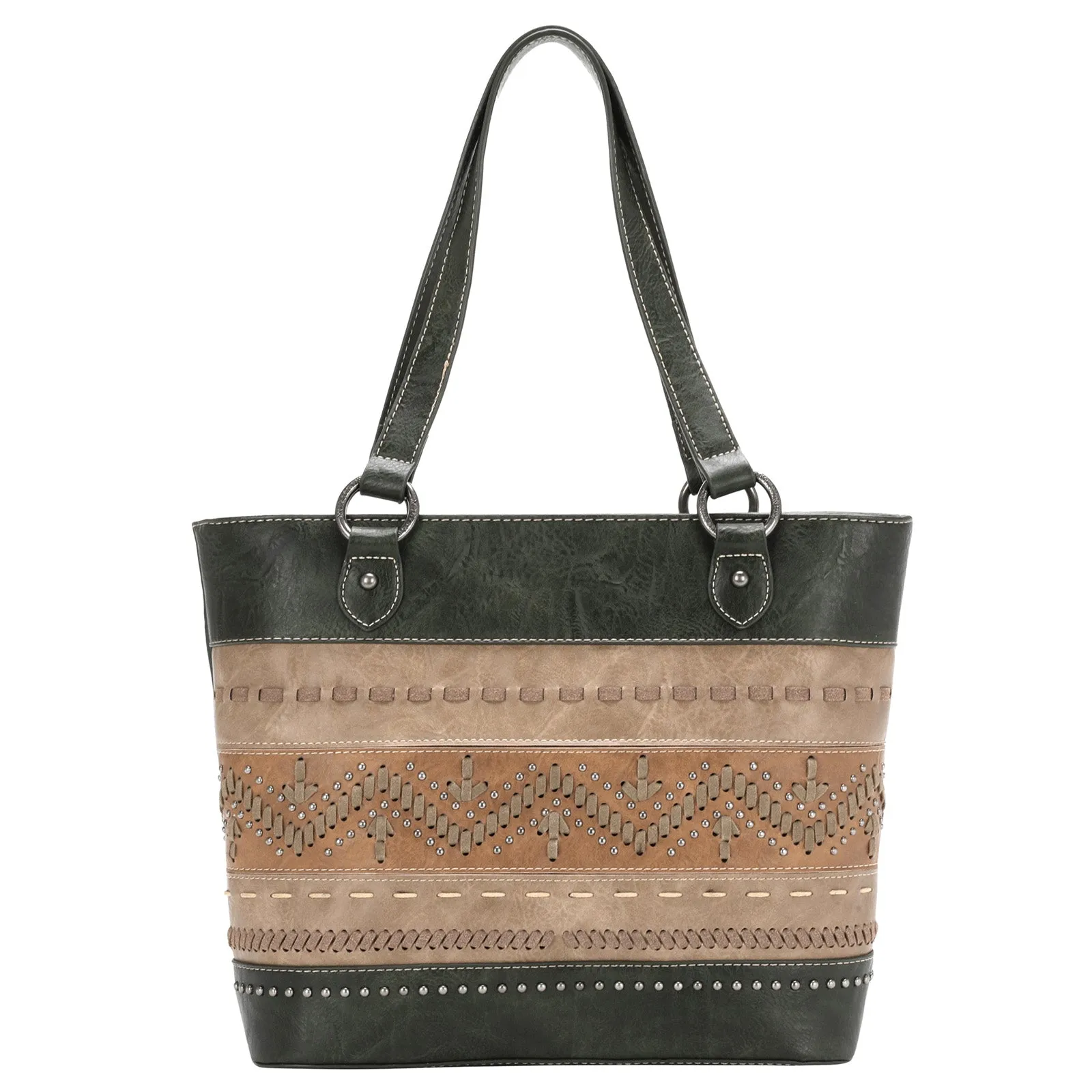 Montana West Whipstitch Colorblock Concealed Carry Tote