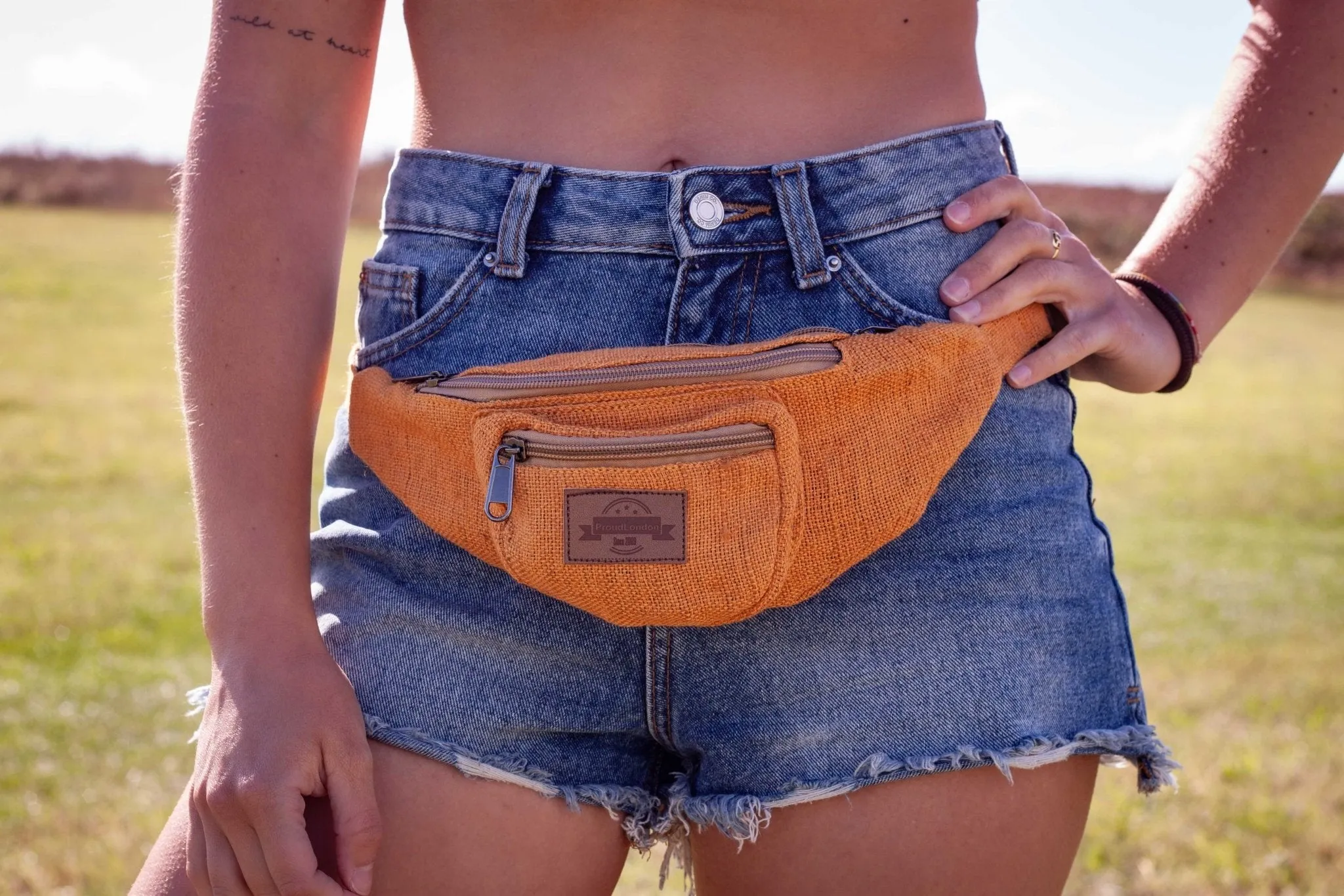 Mustard Yellow Bum Bag || Hemp || Handmade || Fanny Pack