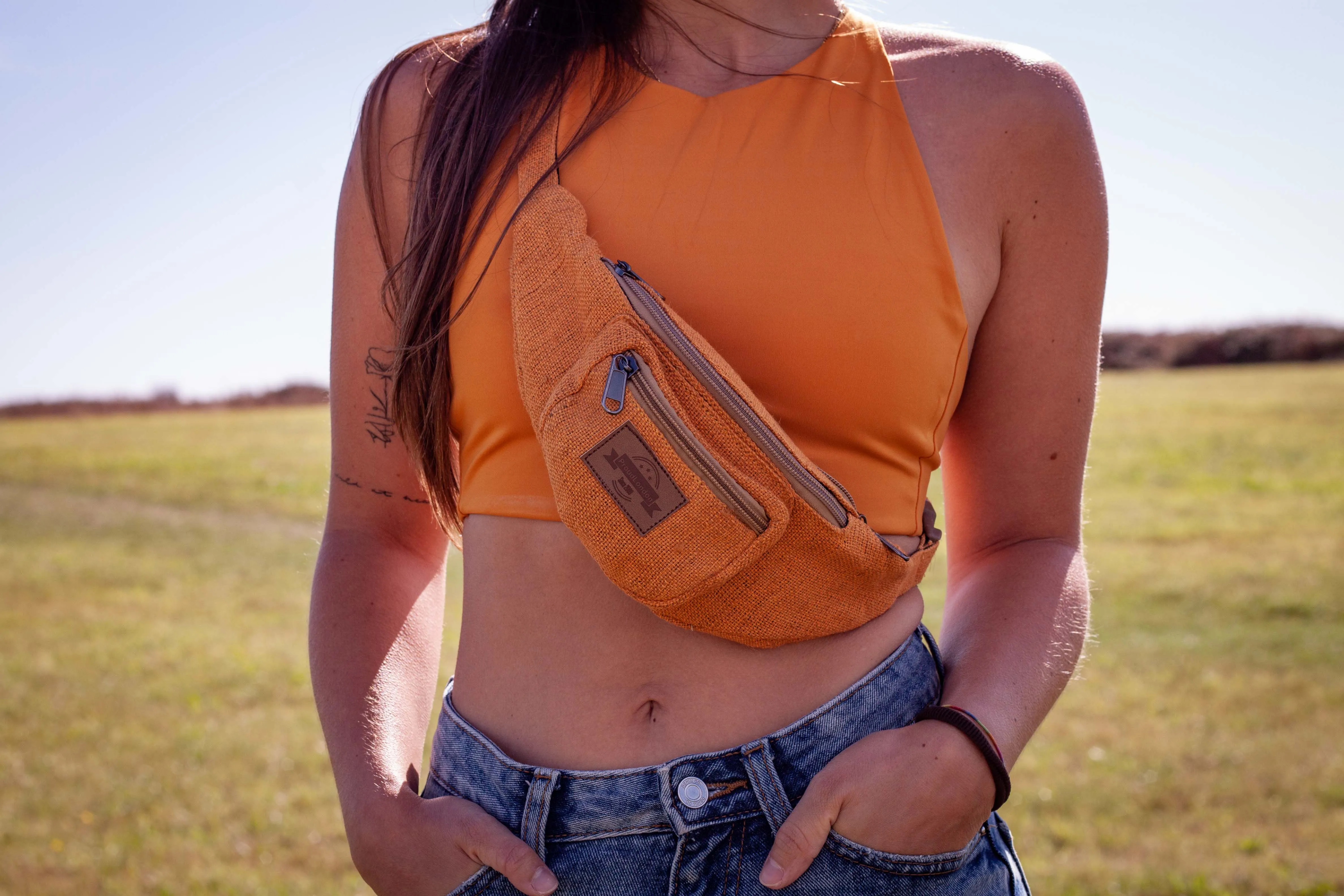 Mustard Yellow Bum Bag || Hemp || Handmade || Fanny Pack