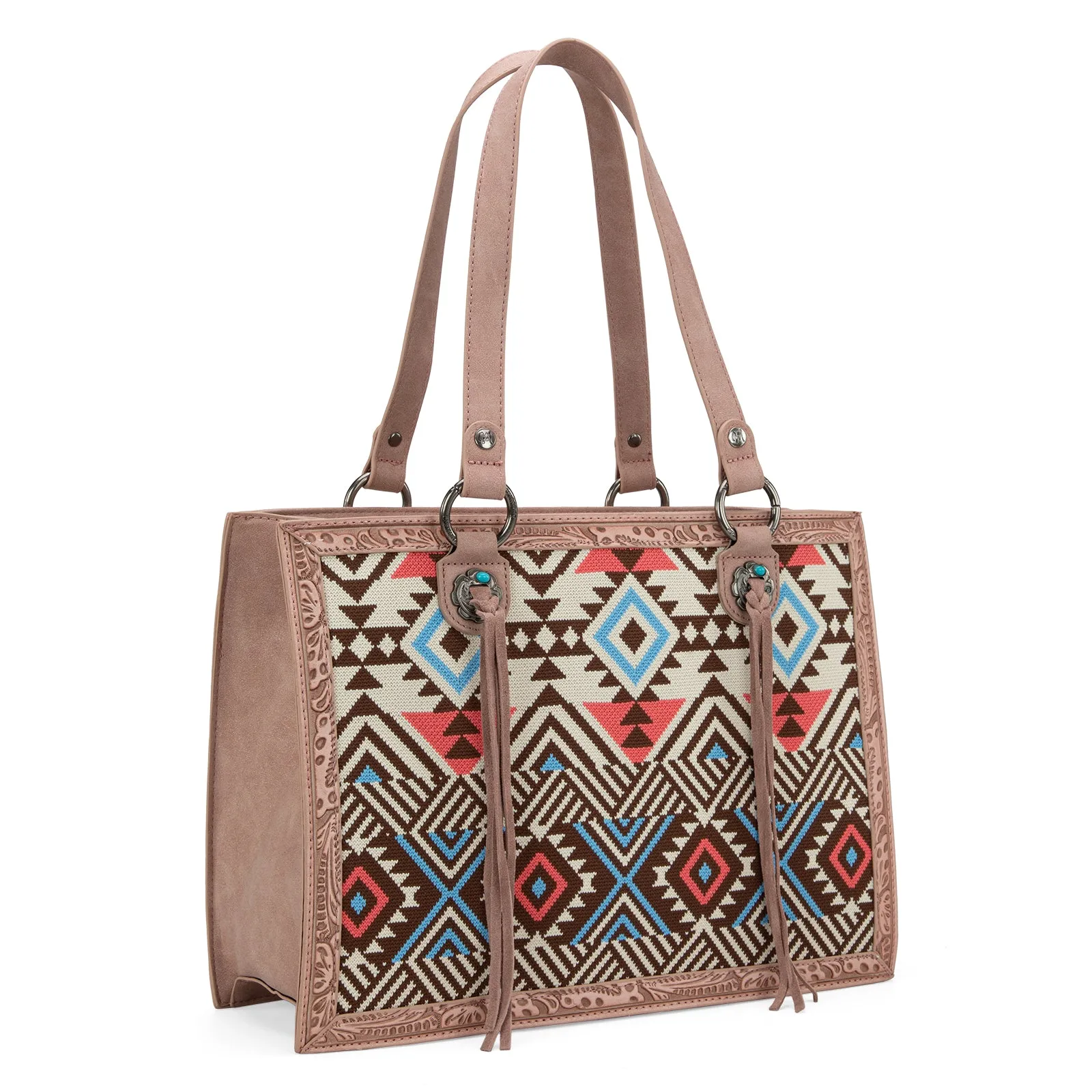 MW1292G-8110   Montana West Aztec Tapestry Concealed Carry Tote