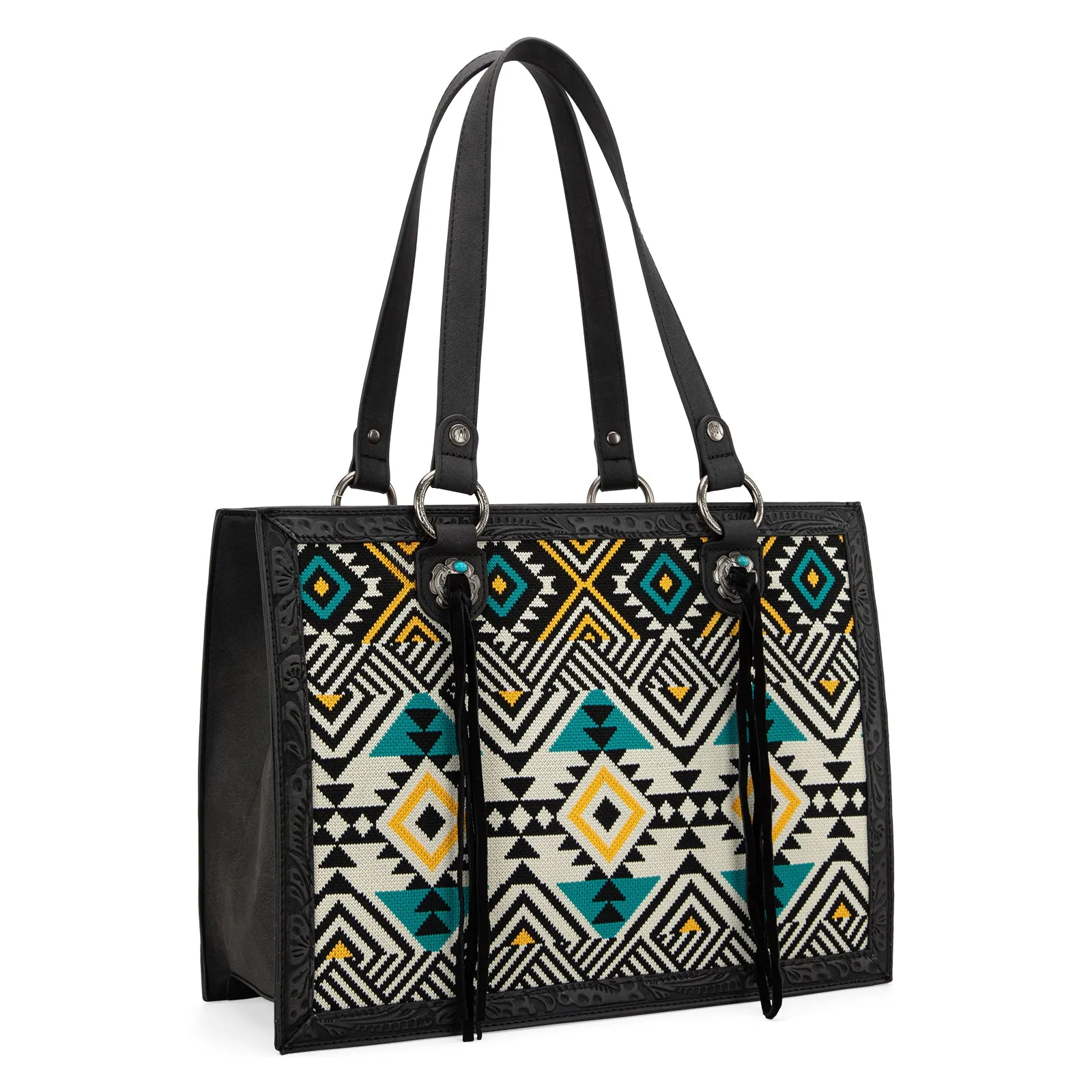 MW1292G-8110   Montana West Aztec Tapestry Concealed Carry Tote