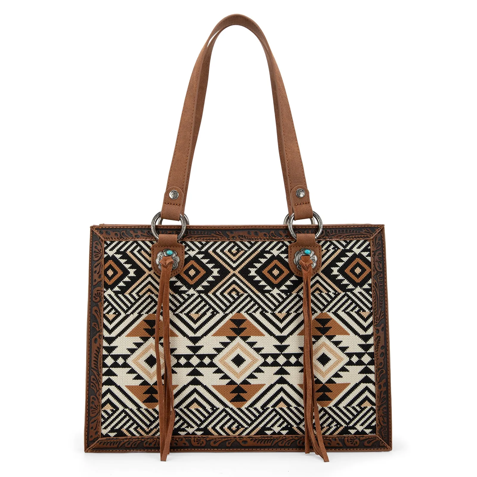 MW1292G-8110   Montana West Aztec Tapestry Concealed Carry Tote