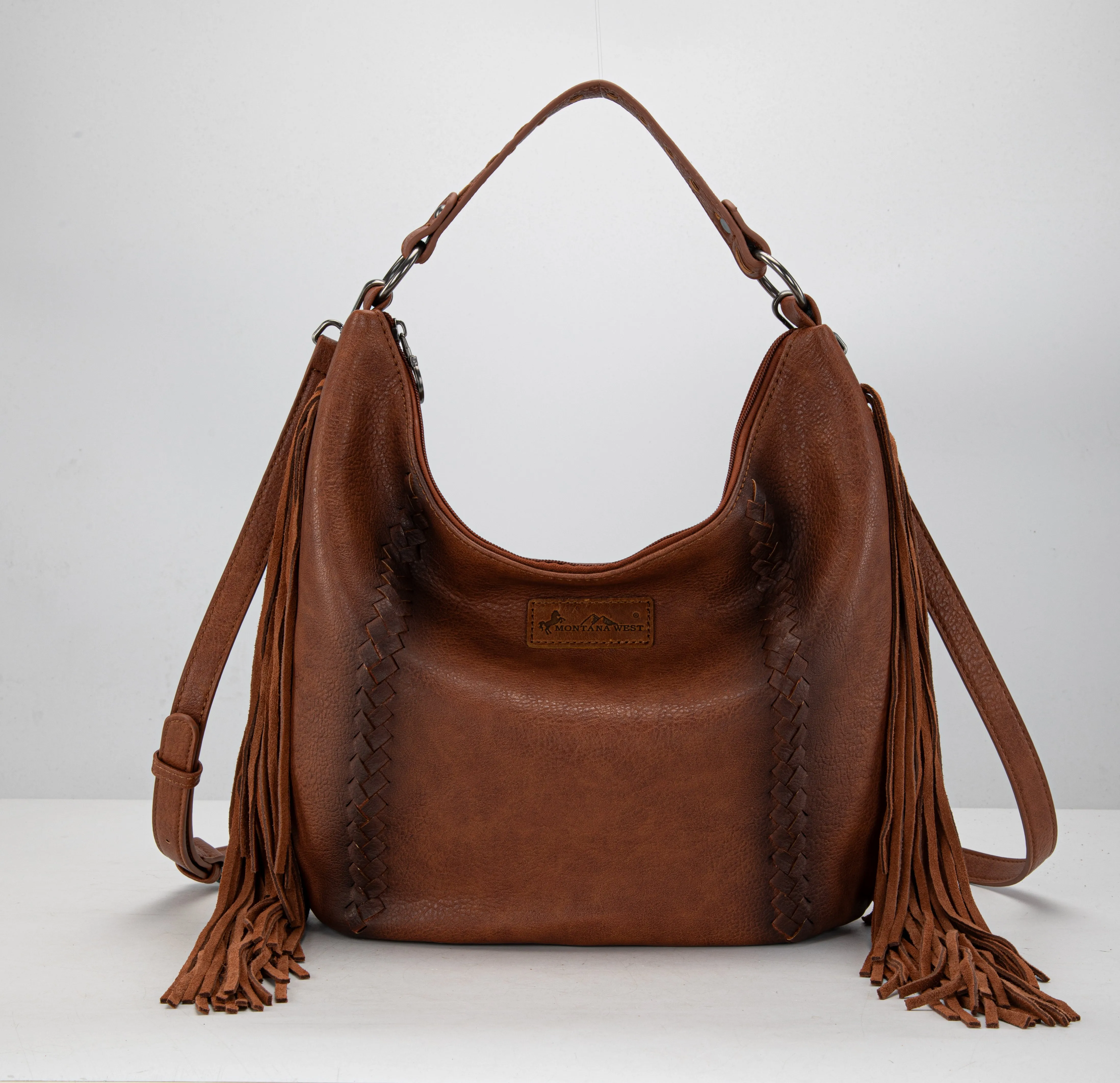 MWF1007G-9360 Montana West Fringe Collection Concealed Carry Hobo/Crossbody -Brown